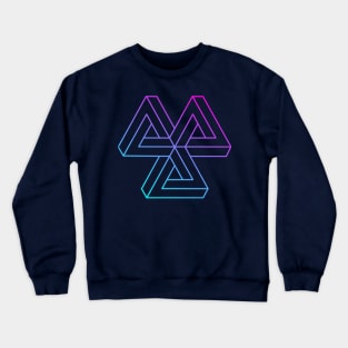 Impossible object (cyan to magenta gradient) Crewneck Sweatshirt